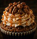 Cupcake with pecan topping