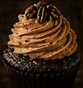 Dark chocolate espresso cupcake