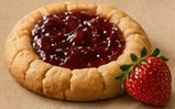 Thumbprint cookie with jam center